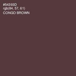 #54393D - Congo Brown Color Image